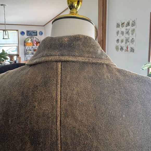 WilliWear Brown Suede Leather Vest Womens Size Medium Zip Front Pockets Western - Picture 8 of 11